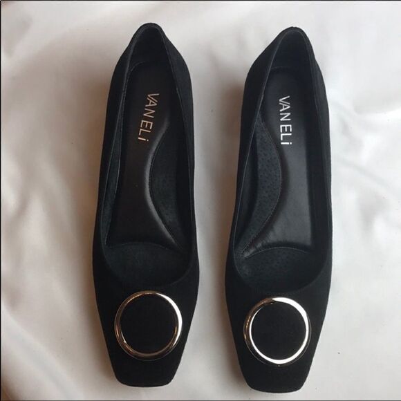 VANELI BLACK SUEDE SHOES WOOL PRETTY CIRCL… - Picture 2 of 6